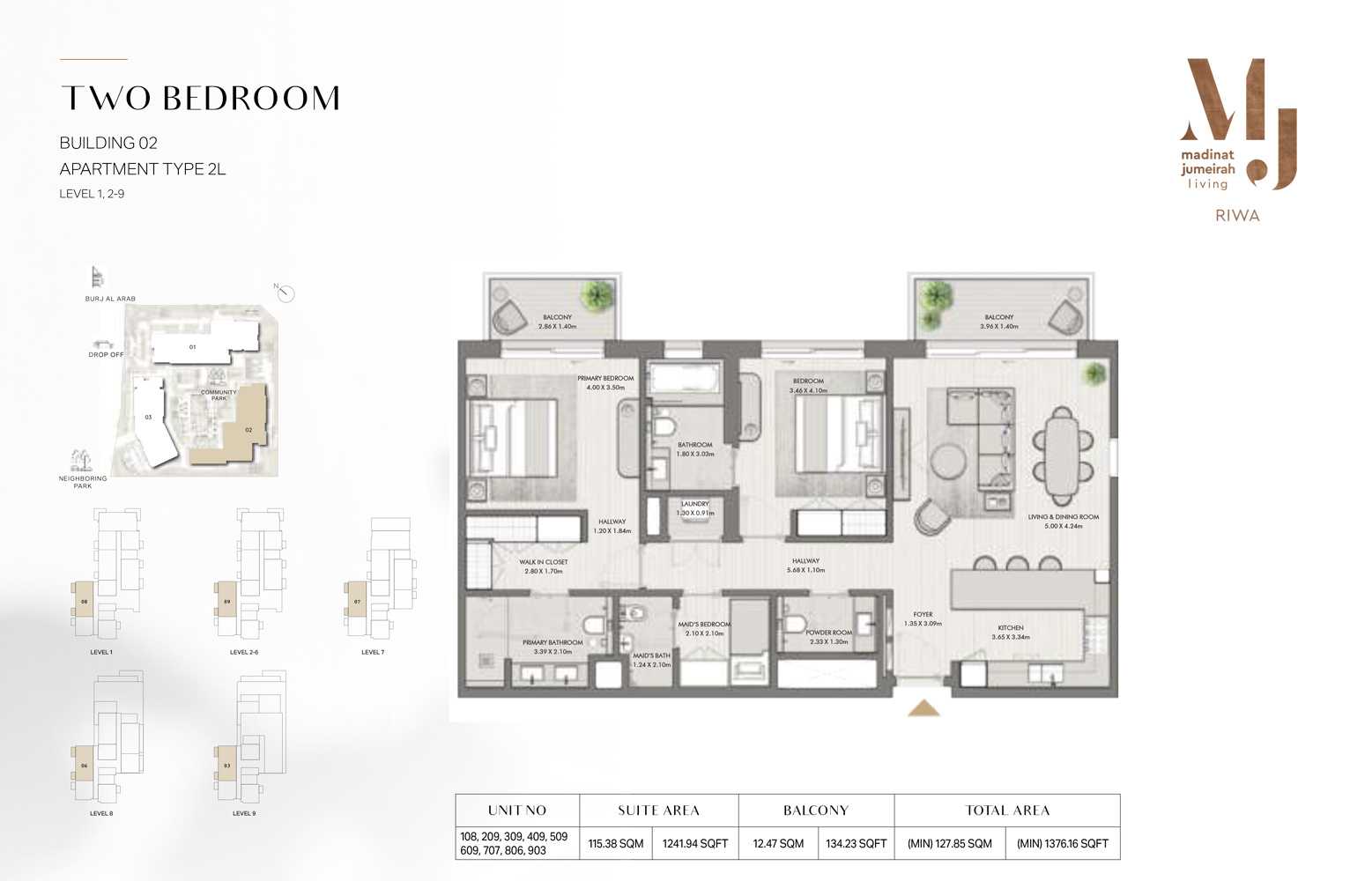 Unit 108,209,309,409,509,609,707,806,903